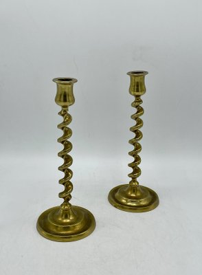 Brass Candle Holders, 1960s, Set of 2-XXA-1089863