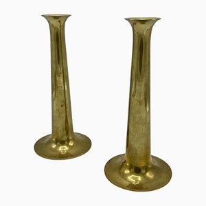 Brass Candle Holders by Hans Bolling for Torben Orskov, Denmark, 1960s, Set of 2-XXA-1150899