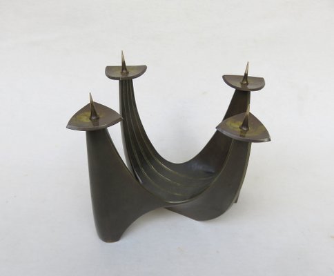 Brass Candleholder by Klaus Ullrich for Faber & Schumacher, 1950s-EY-1725672