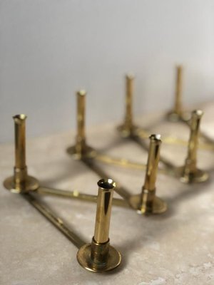 Brass Candleholder Margareta-Slingan by Lars Holmström for Arvika, 1950s-ARN-625785