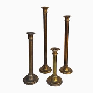 Brass Candleholders, 1960s, Set of 4-QDP-664387