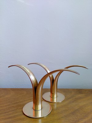 Brass Candleholders by Ivar Ålenius Björk for Ystad Metall, 1950s, Set of 2-IDZ-1988125