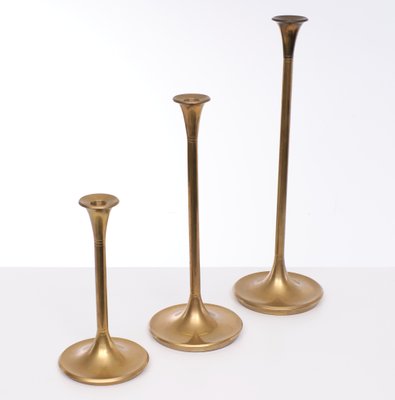 Brass Candleholders from Villeroy & Boch, Germany, 1982, Set of 3-GCG-1388473