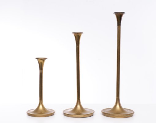 Brass Candleholders from Villeroy & Boch, Germany, 1982, Set of 3-GCG-1388473