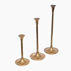 Brass Candleholders from Villeroy & Boch, Germany, 1982, Set of 3-GCG-1388473