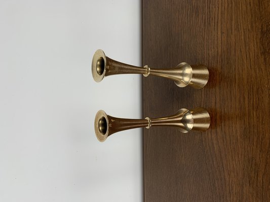 Brass Candlestick attributed to Jens Harald Quistgaard, 1960s, Set of 2-NJY-2040985