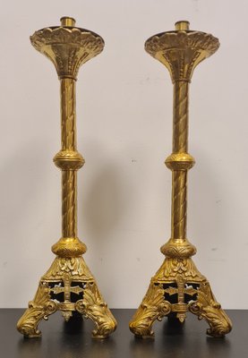 Brass Candlesticks, Set of 2-RPW-1799587