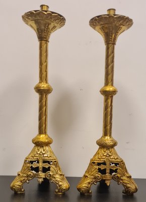 Brass Candlesticks, Set of 2-RPW-1799587