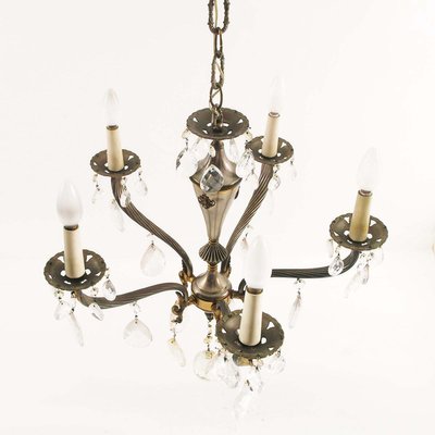 Brass Ceiling Lamp, 1920s-NJV-883701