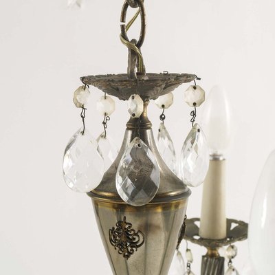 Brass Ceiling Lamp, 1920s-NJV-883701