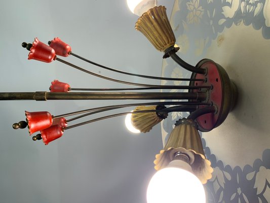 Brass Ceiling Lamp, 1950s-NUO-1785072