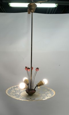 Brass Ceiling Lamp, 1950s-NUO-689823