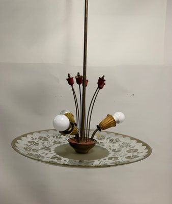 Brass Ceiling Lamp, 1950s-NUO-1785072