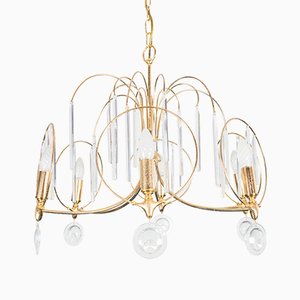 Brass Ceiling Lamp, 1950s-ZLY-860590