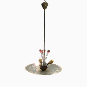 Brass Ceiling Lamp, 1950s-NUO-1785072