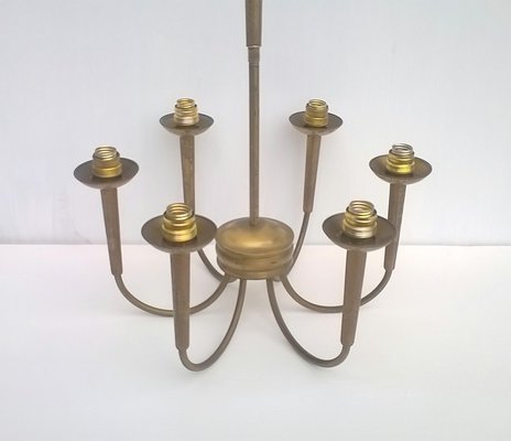 Brass Ceiling Lamp by Guglielmo Ulrich, 1940s-EI-868595