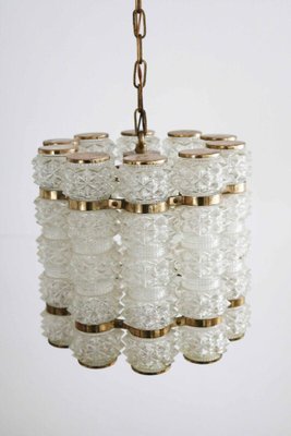 Brass Ceiling Lamp from Orrefors, Sweden, 1960s-FJP-1717679