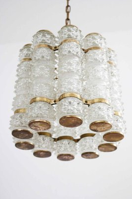 Brass Ceiling Lamp from Orrefors, Sweden, 1960s-FJP-1717679