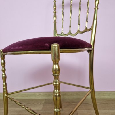 Brass Chair by Giuseppe Gaetano Descalzi for Chiavari, Italy, 1960s-ZPB-1703953