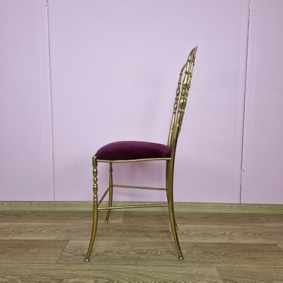 Brass Chair by Giuseppe Gaetano Descalzi for Chiavari, Italy, 1960s-ZPB-1703953