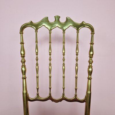 Brass Chair by Giuseppe Gaetano Descalzi for Chiavari, Italy, 1960s-ZPB-1703953