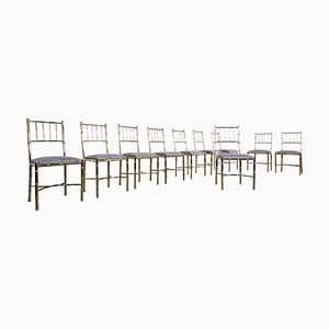 Brass Chairs, 1940s, Set of 10-FGA-990918