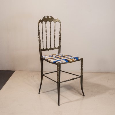 Brass Chairs by Giovanni Gaetano Descalzi, 1950s, Set of 4-JQO-1336371