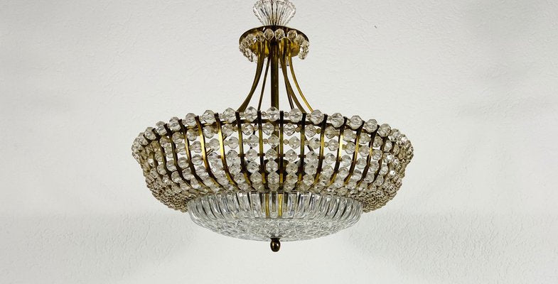 Brass Chandelier by Rupert Nikoll, 1960s-PUK-811927