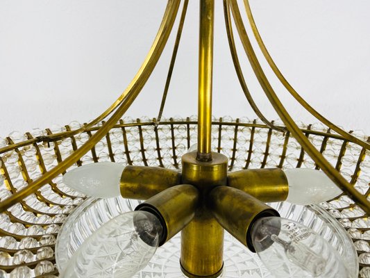 Brass Chandelier by Rupert Nikoll, 1960s-PUK-811927