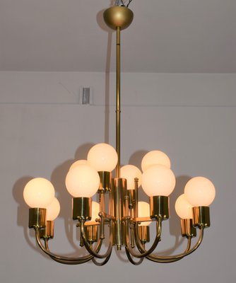 Brass Chandelier, Italy, 1960s-AOL-1359624