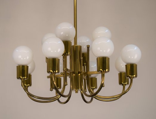 Brass Chandelier, Italy, 1960s-AOL-1359624