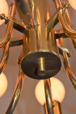 Brass Chandelier, Italy, 1960s-AOL-1359624