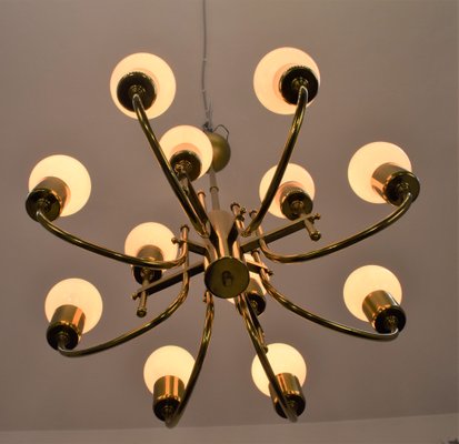 Brass Chandelier, Italy, 1960s-AOL-1359624