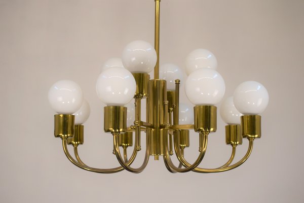 Brass Chandelier, Italy, 1960s-AOL-1359624