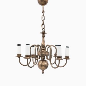 Brass Chandelier, Poland, 1950s-BXB-1304885