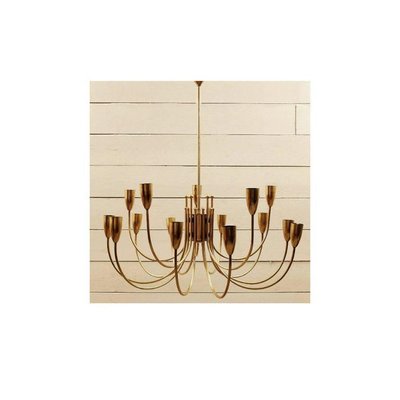 Brass Chandeliers, 1970s, Set of 2-FGA-923534