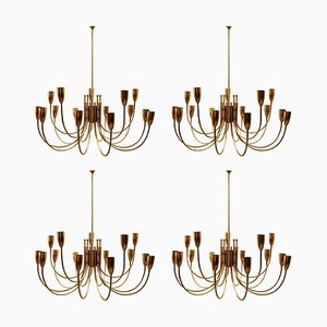 Brass Chandeliers, 1970s, Set of 2-FGA-923534