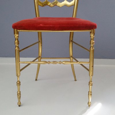 Brass Chiavari Side Chair by Giuseppe Gaetano Descalzi, 1960s-SJU-710430