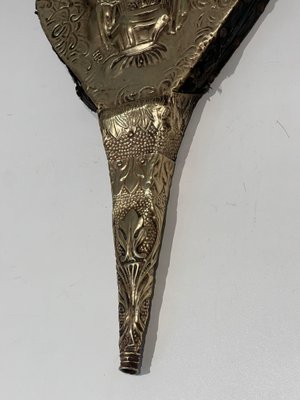 Brass Chimney Bellows with Woman Motif, 1890s-BA-1784745