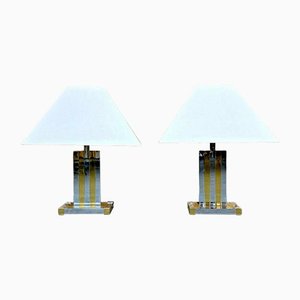 Brass & Chrome Table Lamp, Set of 2-EJL-1140268