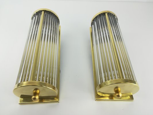 Brass Cinema Wall Lamp, Germany, 1930, Set of 2-KDB-1285614