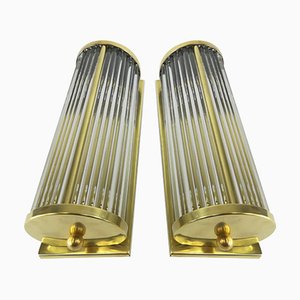 Brass Cinema Wall Lamp, Germany, 1930, Set of 2-KDB-1285614