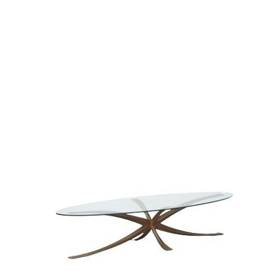 Brass Coffee Table by Michel Mangematin & Roger Bruny, 1960s-GG-1795100