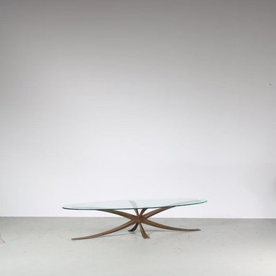 Brass Coffee Table by Michel Mangematin & Roger Bruny, 1960s-GG-1795100