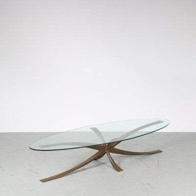 Brass Coffee Table by Michel Mangematin & Roger Bruny, 1960s-GG-1795100