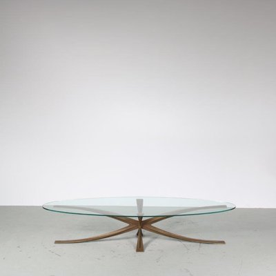 Brass Coffee Table by Michel Mangematin & Roger Bruny, 1960s-GG-1795100