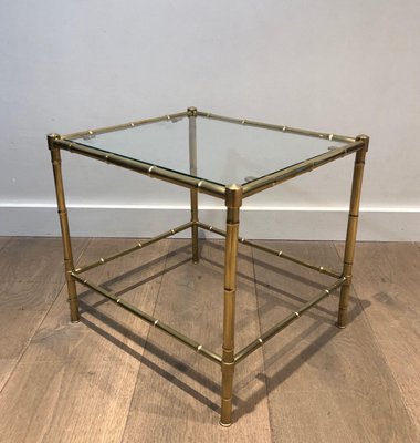 Brass Coffee Table in the style of Jacques Adnet, 1970s-BA-1458011