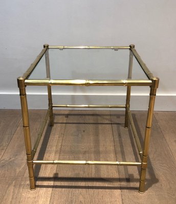 Brass Coffee Table in the style of Jacques Adnet, 1970s-BA-1458011