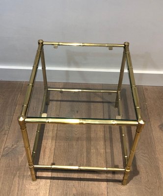 Brass Coffee Table in the style of Jacques Adnet, 1970s-BA-1458011