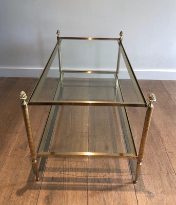 Brass Coffee Table with Double Tray from Maison Baguès, 1940s-BA-1738184